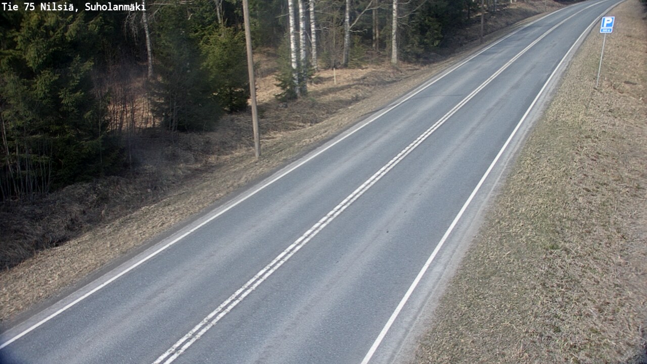 Weather Camera Image Väg 75 Nilsiä, Suholanmäki, Kuopio, Pohjois-Savo