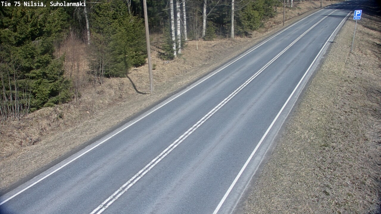 Weather Camera Image Väg 75 Nilsiä, Suholanmäki, Kuopio, Pohjois-Savo