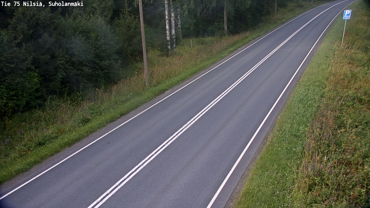 Weather Camera Image Väg 75 Nilsiä, Suholanmäki, Kuopio, Pohjois-Savo