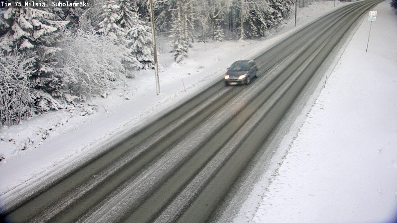 Weather Camera Image Väg 75 Nilsiä, Suholanmäki, Kuopio, Pohjois-Savo