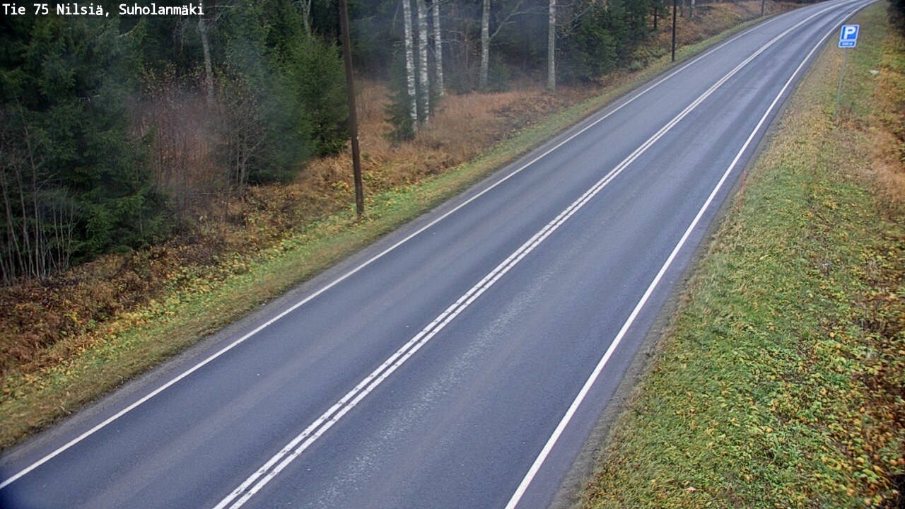 Weather Camera Image Väg 75 Nilsiä, Suholanmäki, Kuopio, Pohjois-Savo