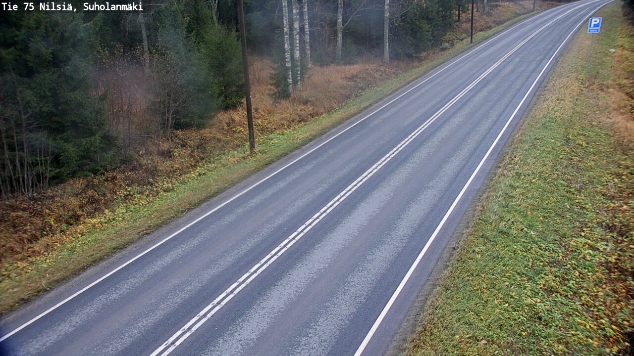 Weather Camera Image Väg 75 Nilsiä, Suholanmäki, Kuopio, Pohjois-Savo