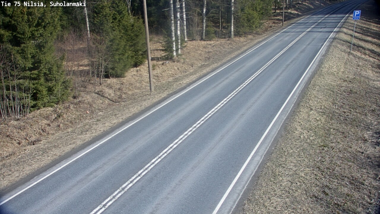 Weather Camera Image Väg 75 Nilsiä, Suholanmäki, Kuopio, Pohjois-Savo