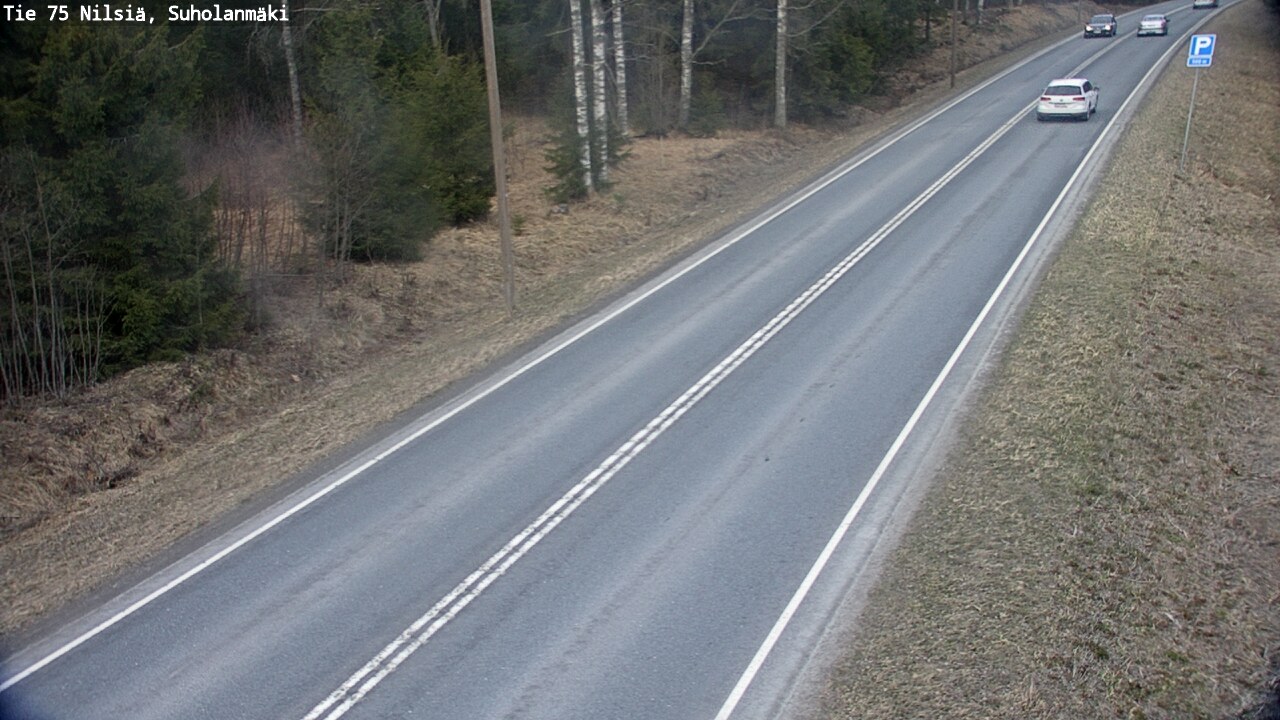 Weather Camera Image Väg 75 Nilsiä, Suholanmäki, Kuopio, Pohjois-Savo