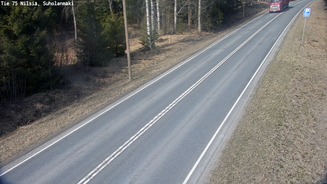 Weather Camera Image Väg 75 Nilsiä, Suholanmäki, Kuopio, Pohjois-Savo