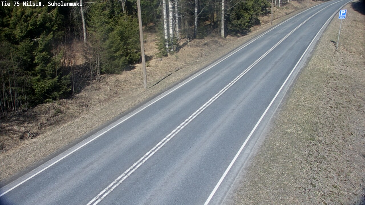 Weather Camera Image Väg 75 Nilsiä, Suholanmäki, Kuopio, Pohjois-Savo