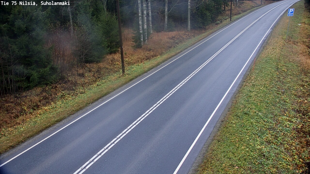 Weather Camera Image Väg 75 Nilsiä, Suholanmäki, Kuopio, Pohjois-Savo