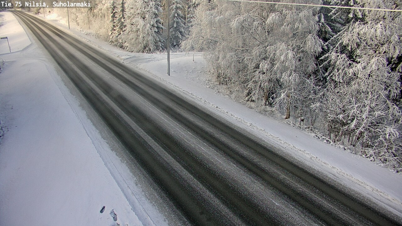 Weather Camera Image Väg 75 Nilsiä, Suholanmäki, Kuopio, Pohjois-Savo