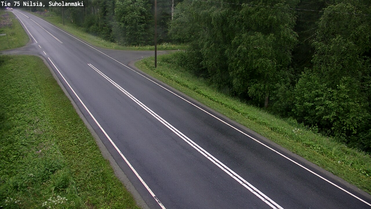 Weather Camera Image Väg 75 Nilsiä, Suholanmäki, Kuopio, Pohjois-Savo