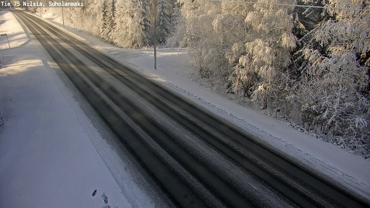 Weather Camera Image Väg 75 Nilsiä, Suholanmäki, Kuopio, Pohjois-Savo