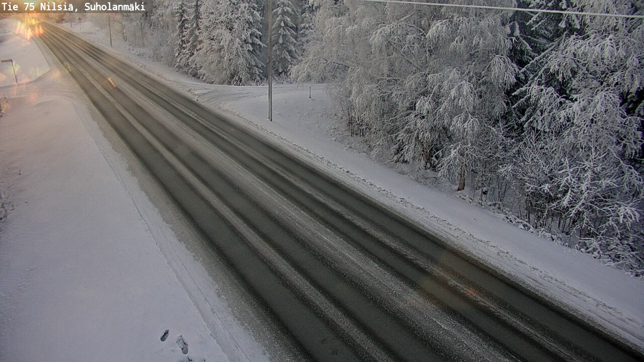 Weather Camera Image Väg 75 Nilsiä, Suholanmäki, Kuopio, Pohjois-Savo