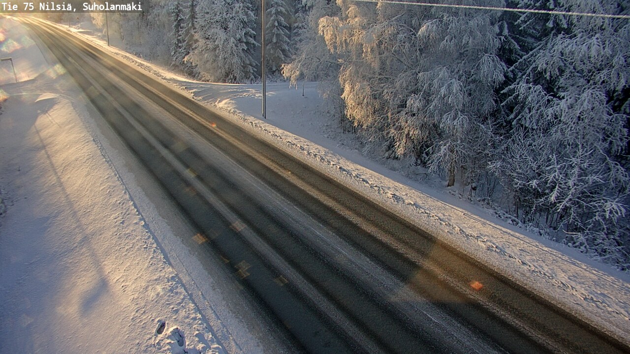 Weather Camera Image Väg 75 Nilsiä, Suholanmäki, Kuopio, Pohjois-Savo
