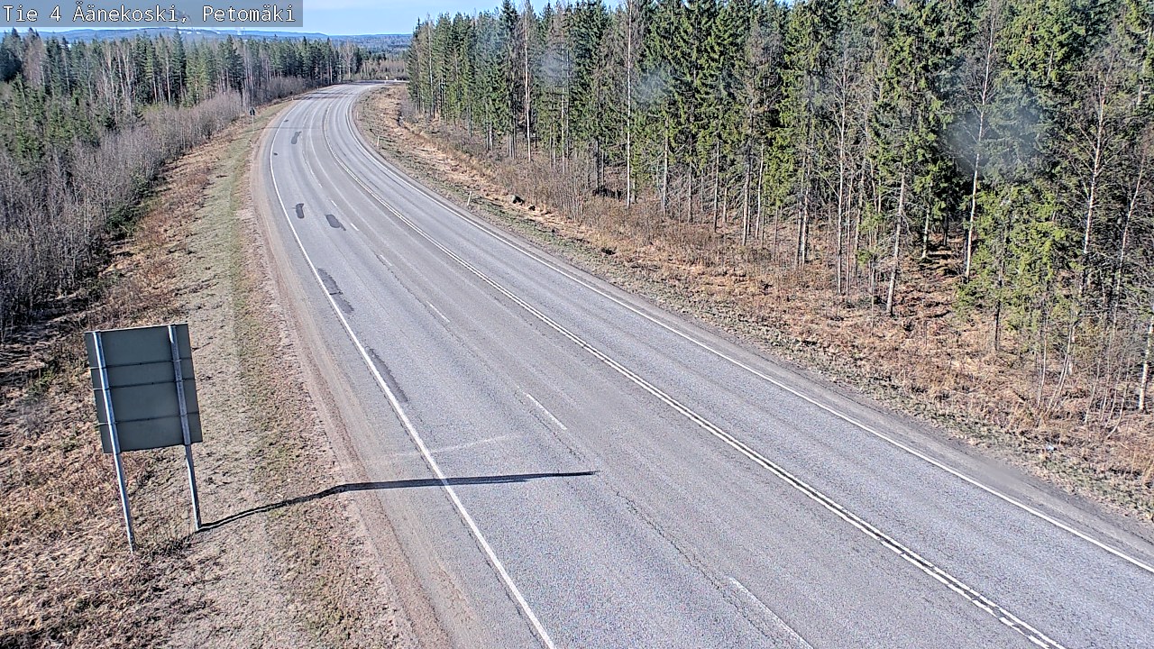 Weather Camera Image Väg 4 Äänekoski. PetomäkiPetomäki, Äänekoski, Keski-Suomi