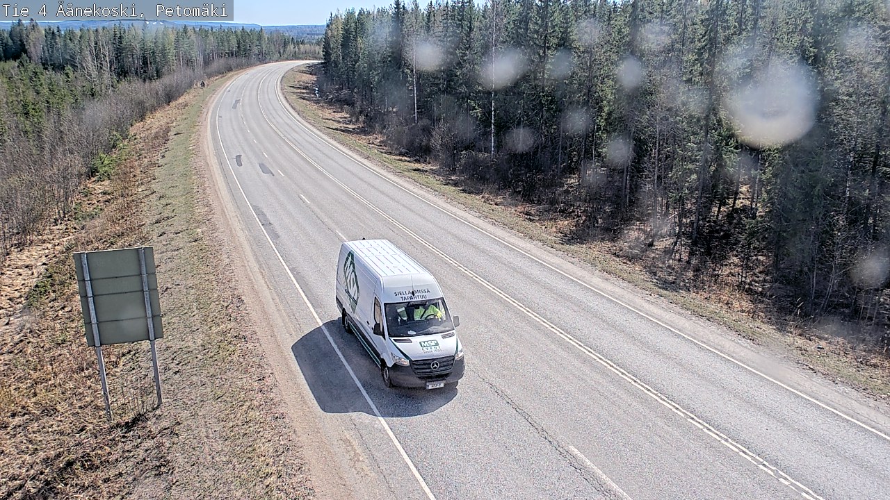 Weather Camera Image Väg 4 Äänekoski. PetomäkiPetomäki, Äänekoski, Keski-Suomi