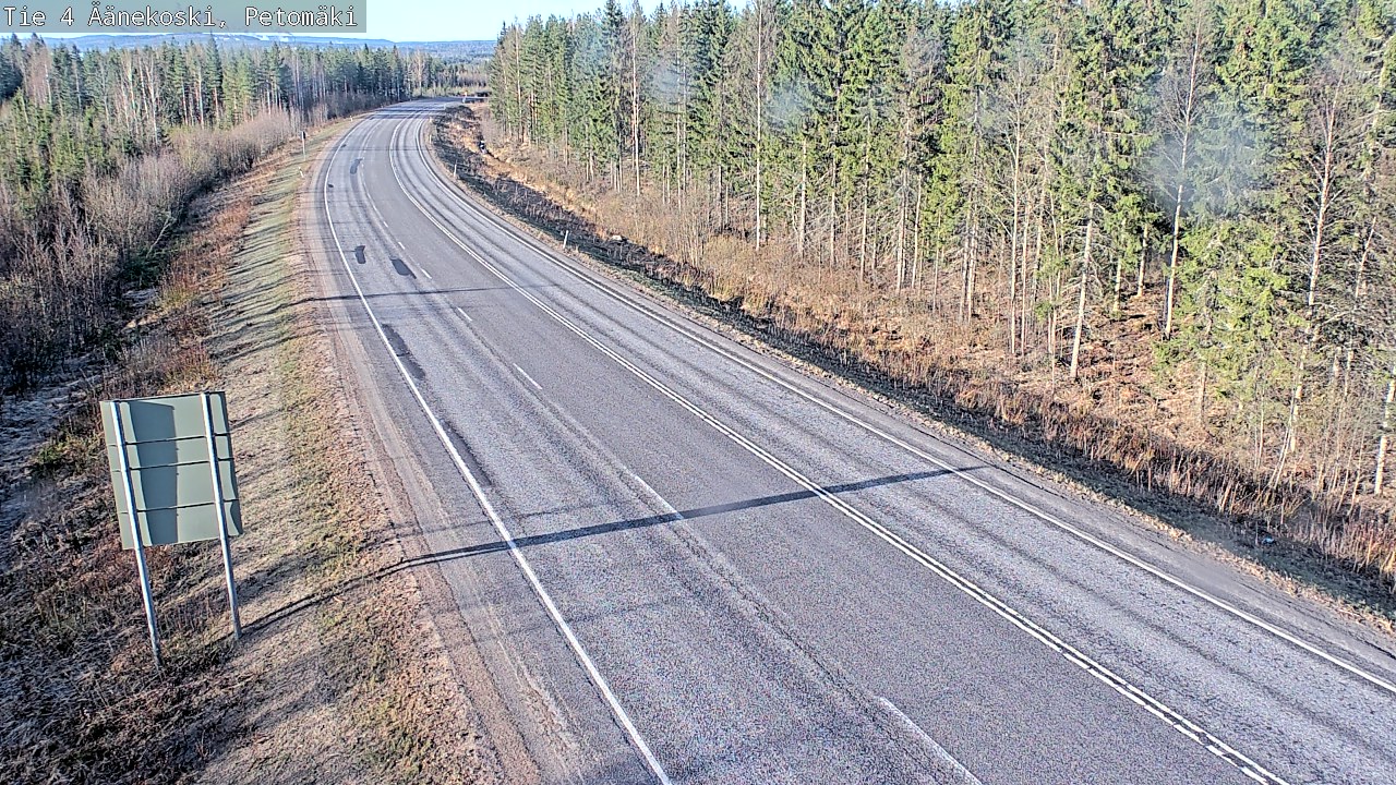 Weather Camera Image Väg 4 Äänekoski. PetomäkiPetomäki, Äänekoski, Keski-Suomi