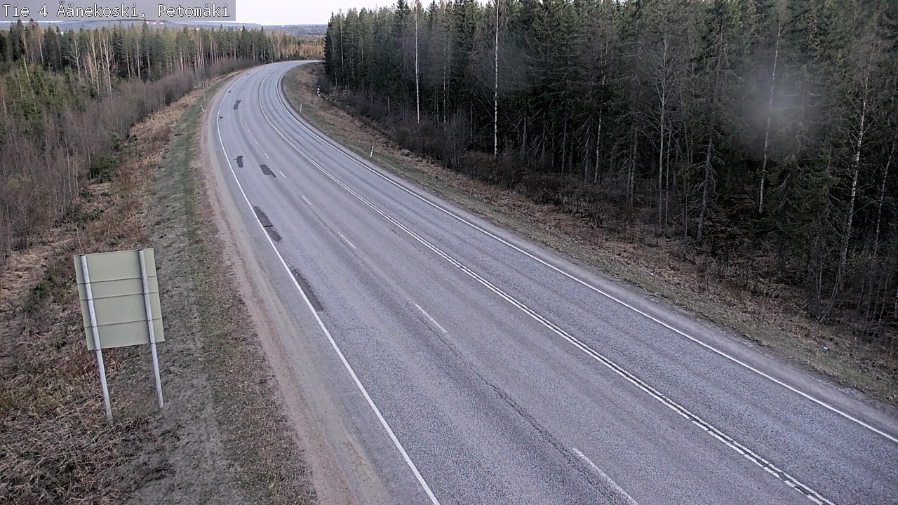 Weather Camera Image Väg 4 Äänekoski. PetomäkiPetomäki, Äänekoski, Keski-Suomi
