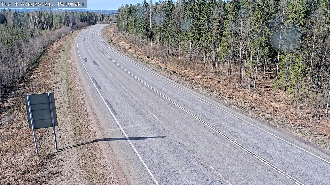 Weather Camera Image Väg 4 Äänekoski. PetomäkiPetomäki, Äänekoski, Keski-Suomi