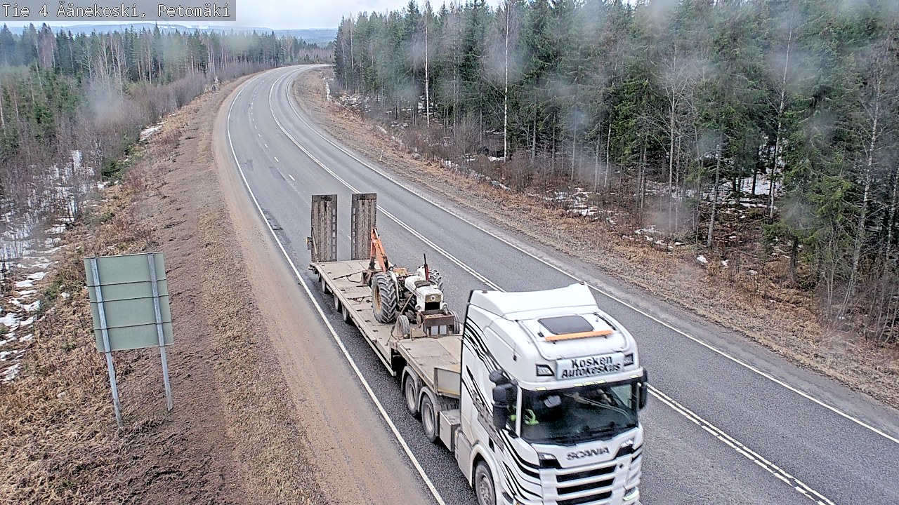 Weather Camera Image Road 4 Äänekoski. PetomäkiPetomäki, Äänekoski, Keski-Suomi