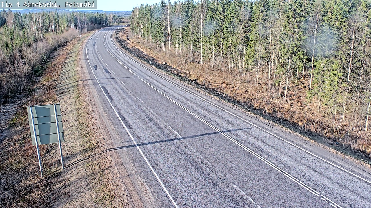 Weather Camera Image Väg 4 Äänekoski. PetomäkiPetomäki, Äänekoski, Keski-Suomi