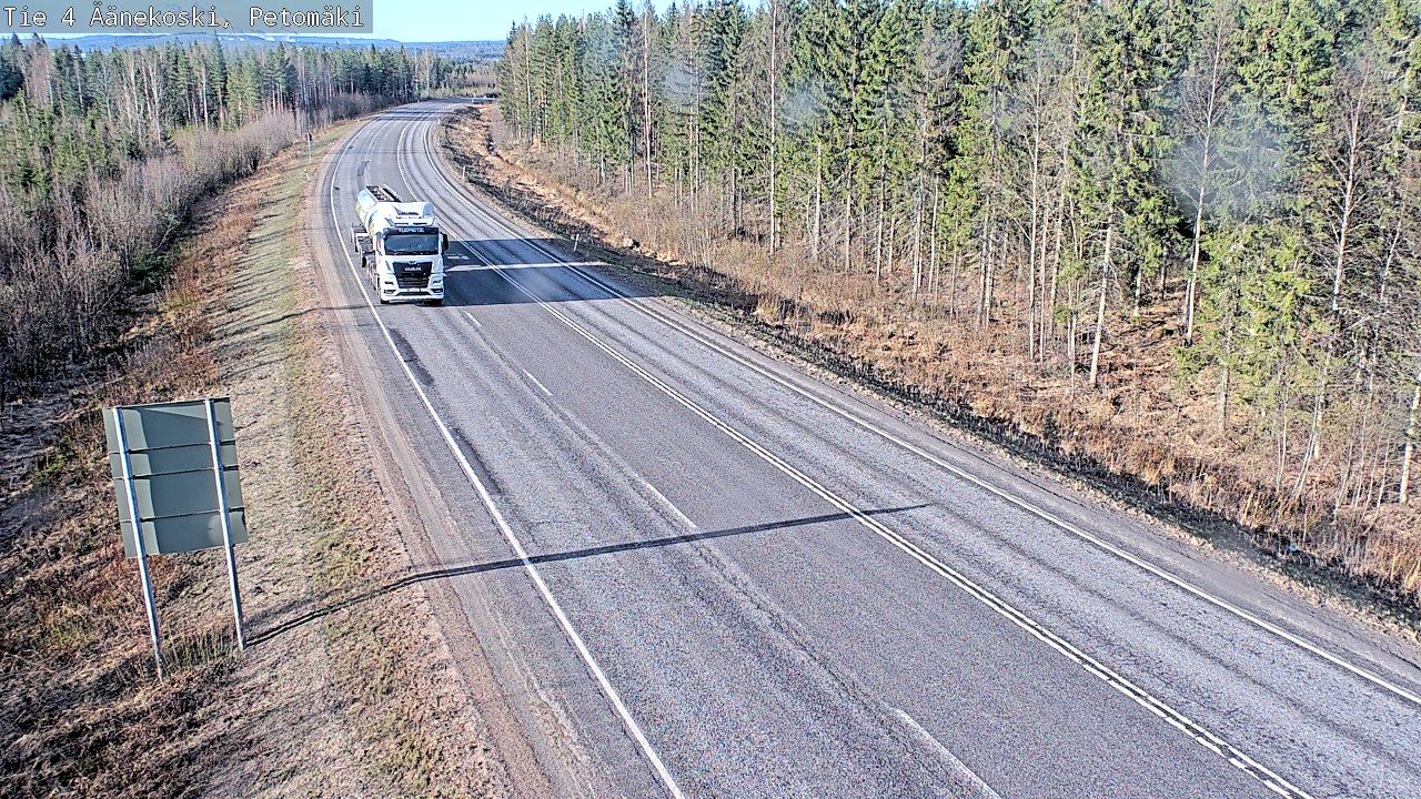 Weather Camera Image Väg 4 Äänekoski. PetomäkiPetomäki, Äänekoski, Keski-Suomi