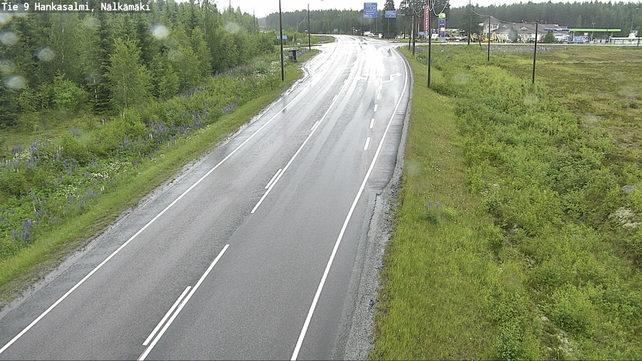 Weather Camera Image Väg 9 Hankasalmi, Nälkämäki, Hankasalmi, Keski-Suomi