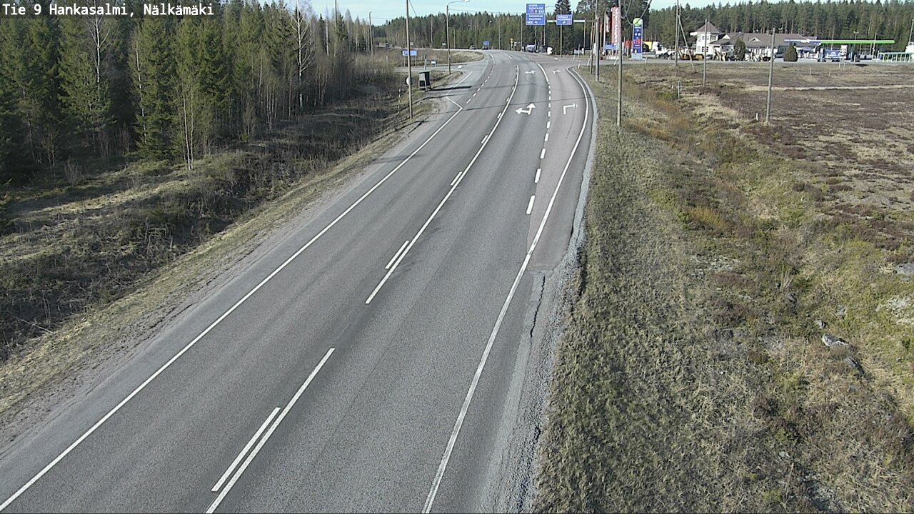 Weather Camera Image Väg 9 Hankasalmi, Nälkämäki, Hankasalmi, Keski-Suomi