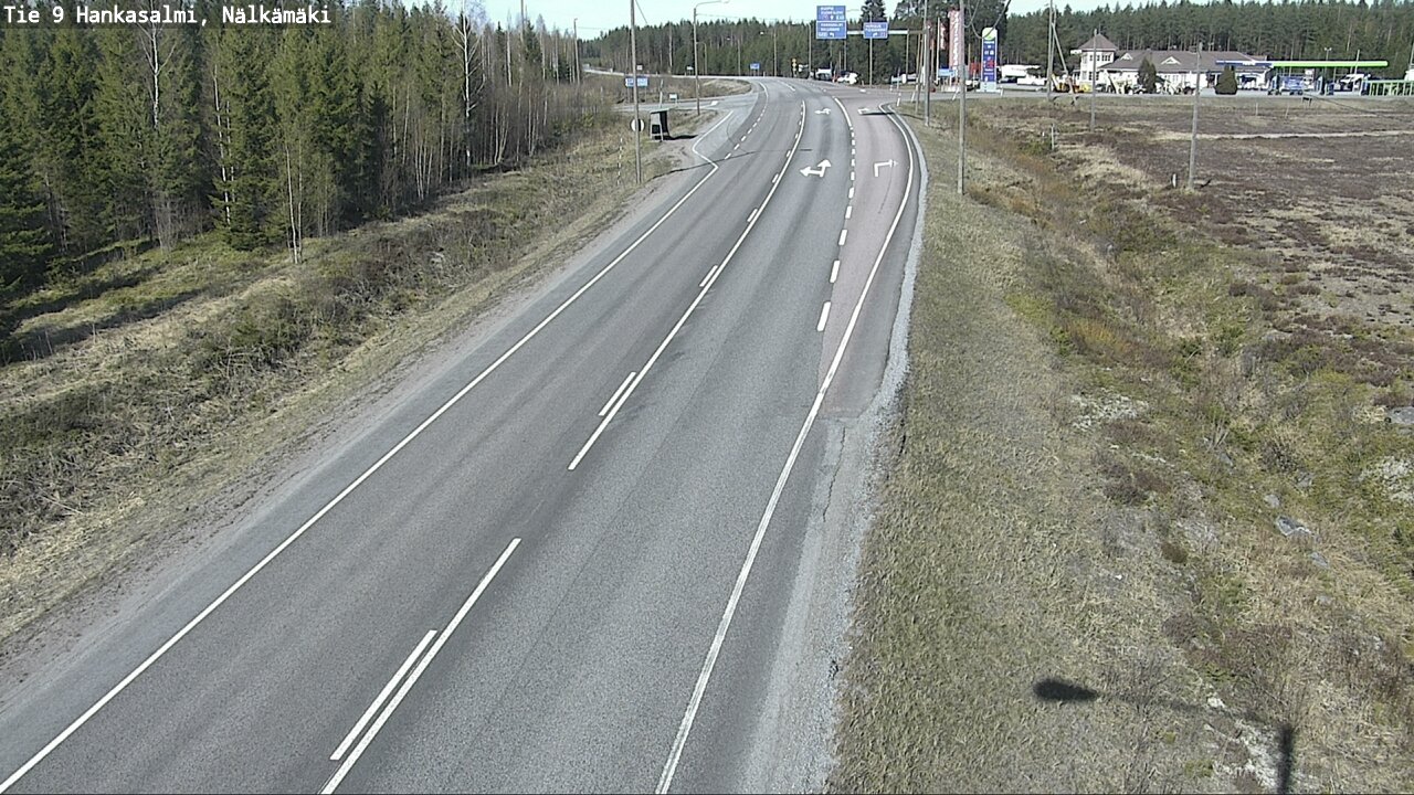 Weather Camera Image Väg 9 Hankasalmi, Nälkämäki, Hankasalmi, Keski-Suomi