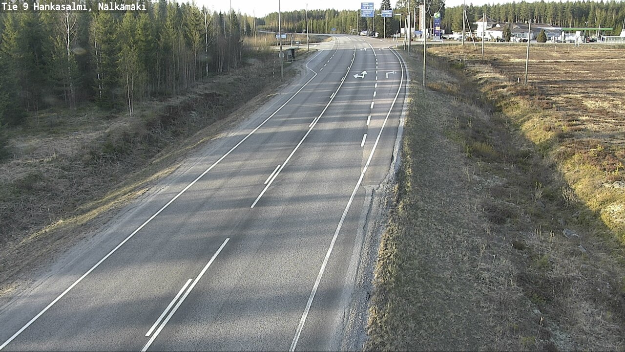Weather Camera Image Väg 9 Hankasalmi, Nälkämäki, Hankasalmi, Keski-Suomi