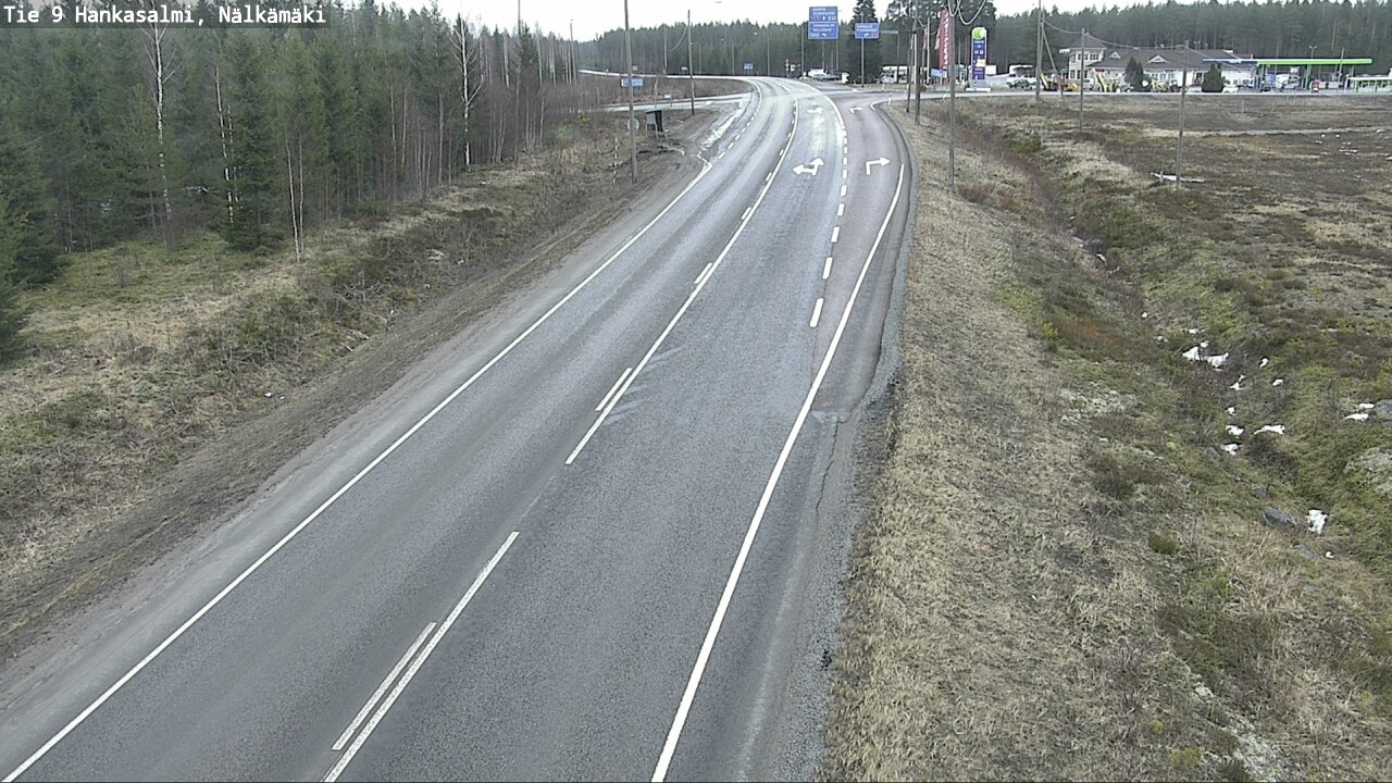Weather Camera Image Väg 9 Hankasalmi, Nälkämäki, Hankasalmi, Keski-Suomi