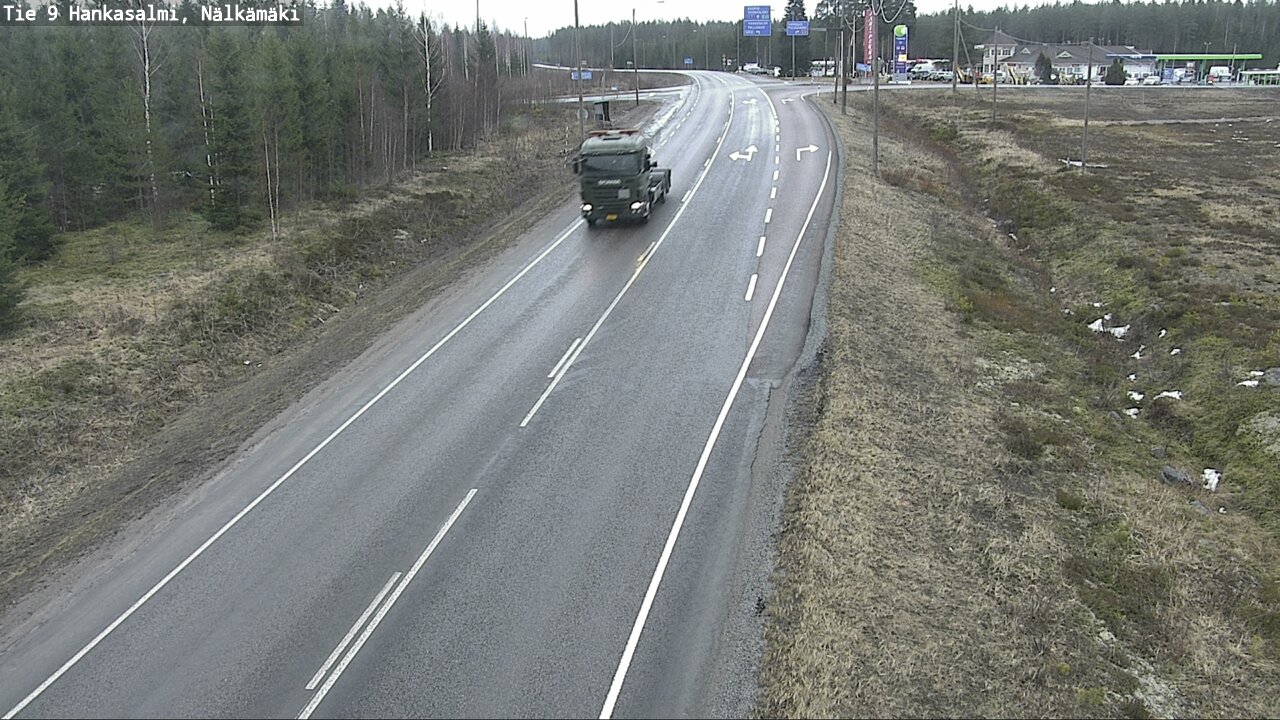 Weather Camera Image Väg 9 Hankasalmi, Nälkämäki, Hankasalmi, Keski-Suomi
