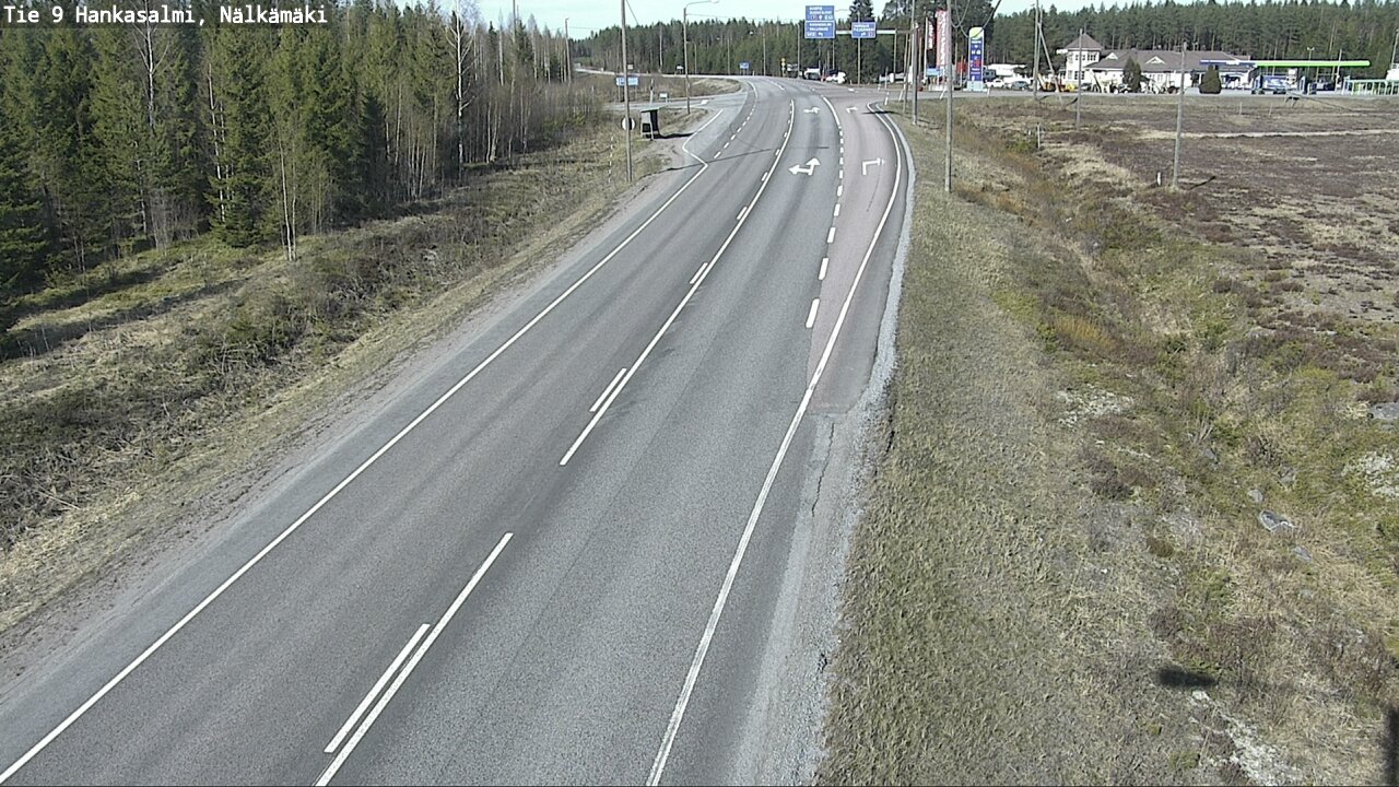 Weather Camera Image Väg 9 Hankasalmi, Nälkämäki, Hankasalmi, Keski-Suomi