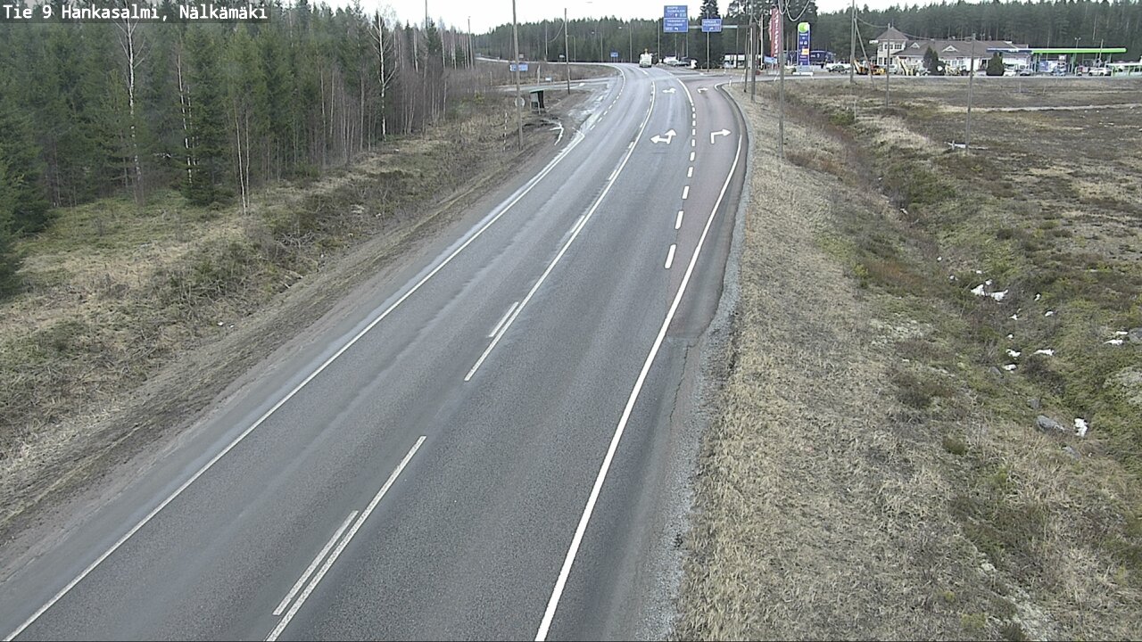 Weather Camera Image Väg 9 Hankasalmi, Nälkämäki, Hankasalmi, Keski-Suomi