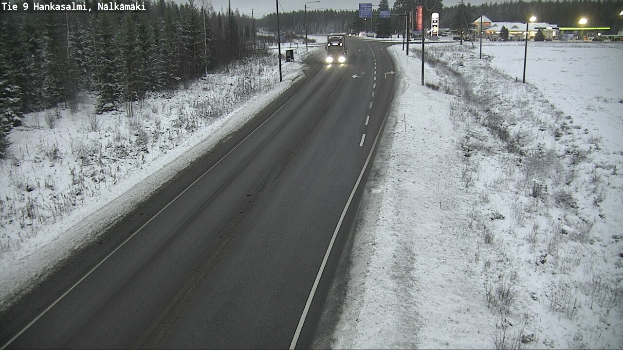 Weather Camera Image Väg 9 Hankasalmi, Nälkämäki, Hankasalmi, Keski-Suomi