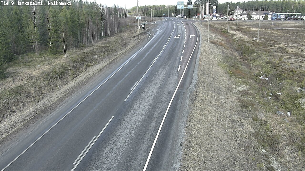 Weather Camera Image Väg 9 Hankasalmi, Nälkämäki, Hankasalmi, Keski-Suomi