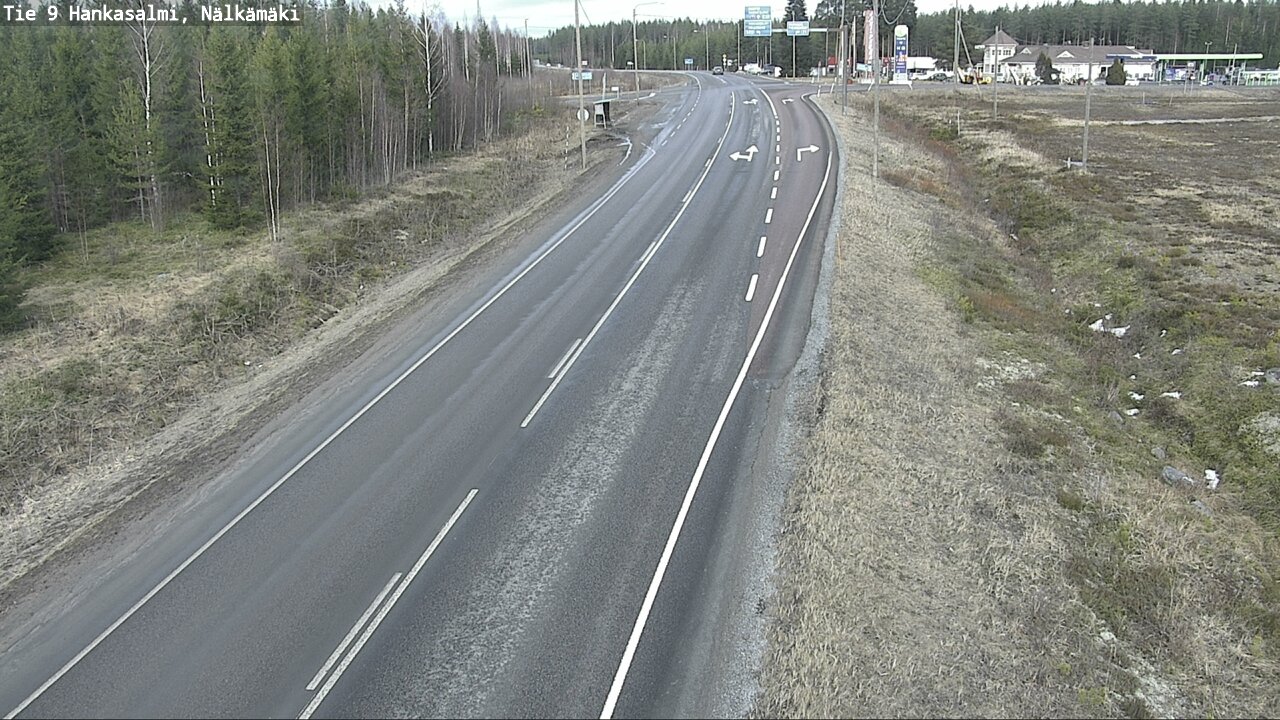 Weather Camera Image Väg 9 Hankasalmi, Nälkämäki, Hankasalmi, Keski-Suomi