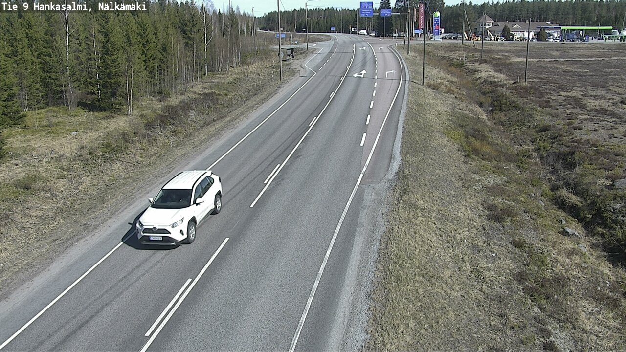 Weather Camera Image Väg 9 Hankasalmi, Nälkämäki, Hankasalmi, Keski-Suomi