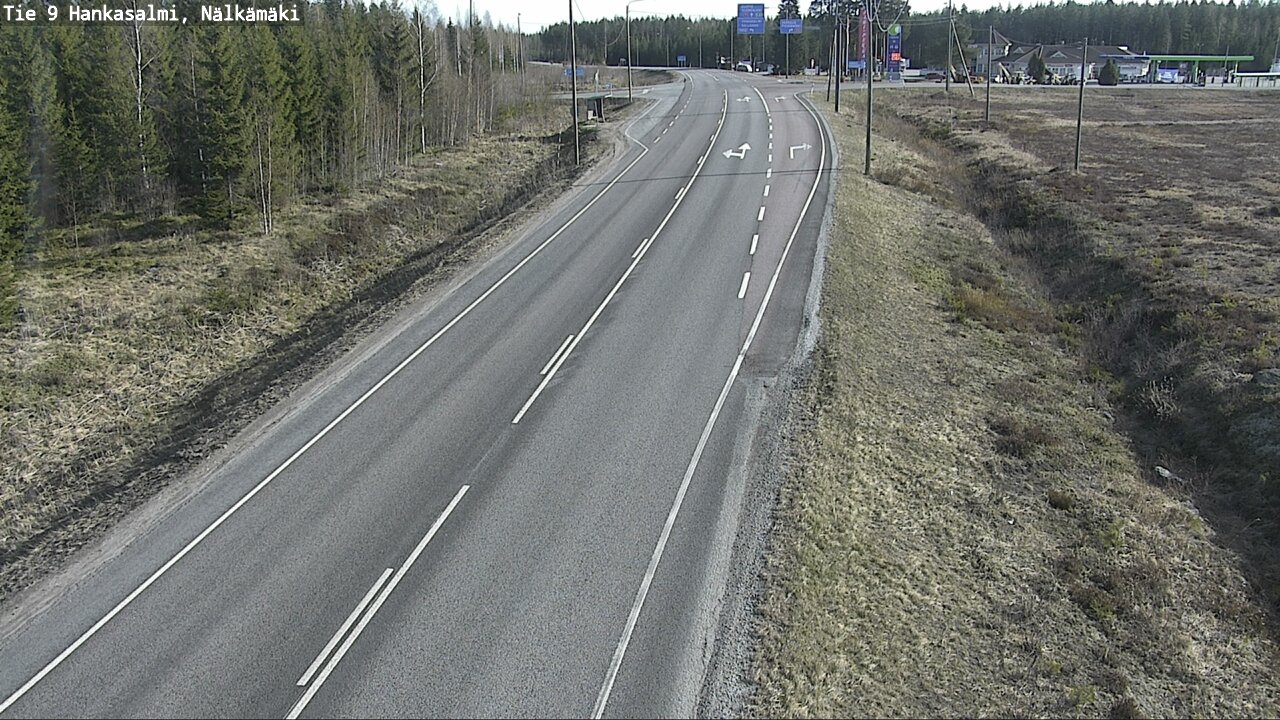 Weather Camera Image Väg 9 Hankasalmi, Nälkämäki, Hankasalmi, Keski-Suomi