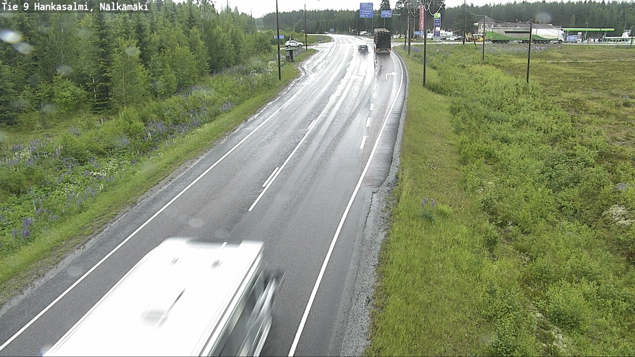 Weather Camera Image Väg 9 Hankasalmi, Nälkämäki, Hankasalmi, Keski-Suomi