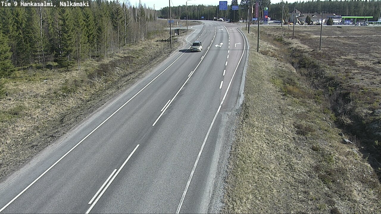Weather Camera Image Väg 9 Hankasalmi, Nälkämäki, Hankasalmi, Keski-Suomi