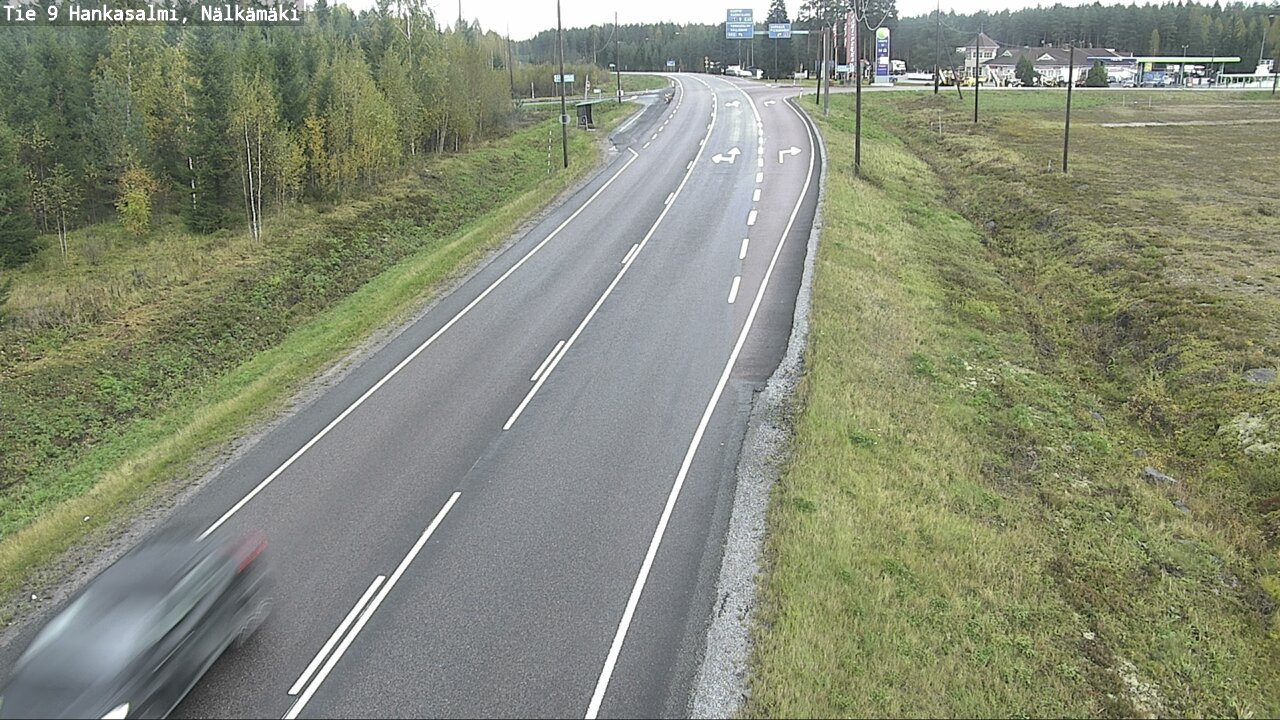 Weather Camera Image Väg 9 Hankasalmi, Nälkämäki, Hankasalmi, Keski-Suomi