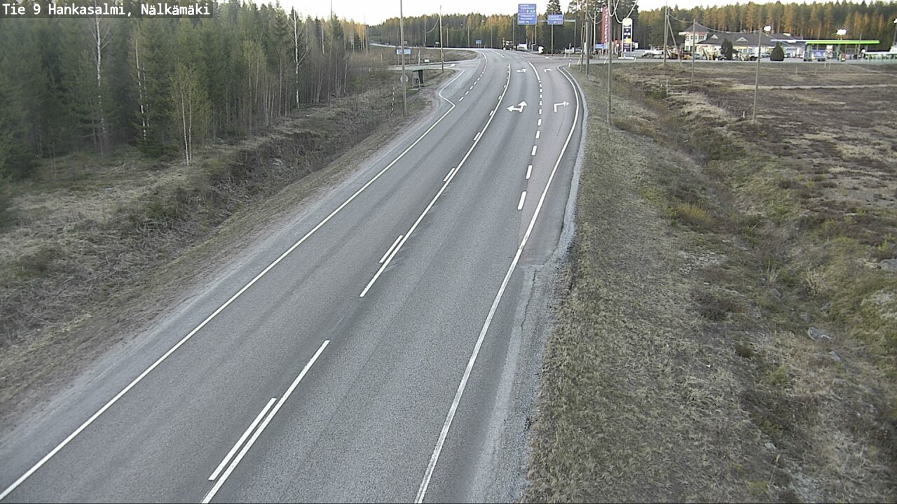 Weather Camera Image Väg 9 Hankasalmi, Nälkämäki, Hankasalmi, Keski-Suomi