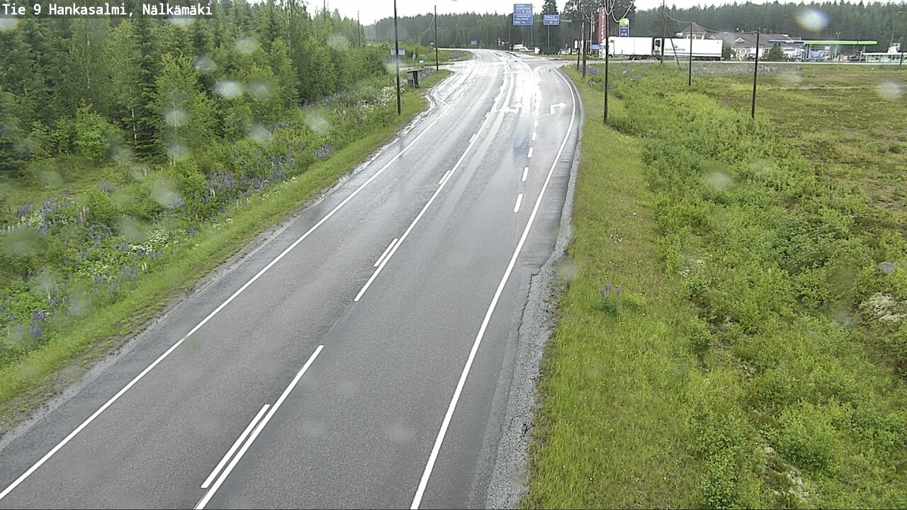 Weather Camera Image Väg 9 Hankasalmi, Nälkämäki, Hankasalmi, Keski-Suomi