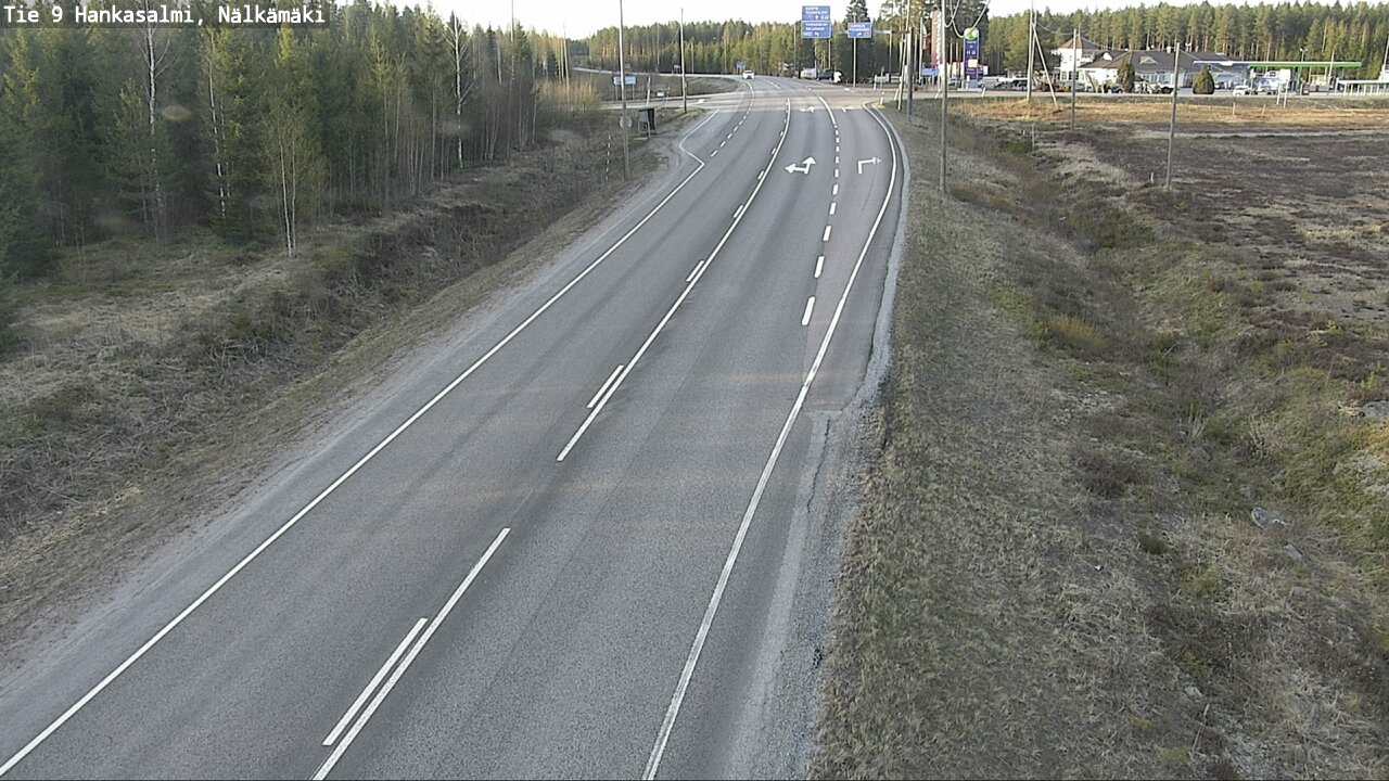 Weather Camera Image Väg 9 Hankasalmi, Nälkämäki, Hankasalmi, Keski-Suomi