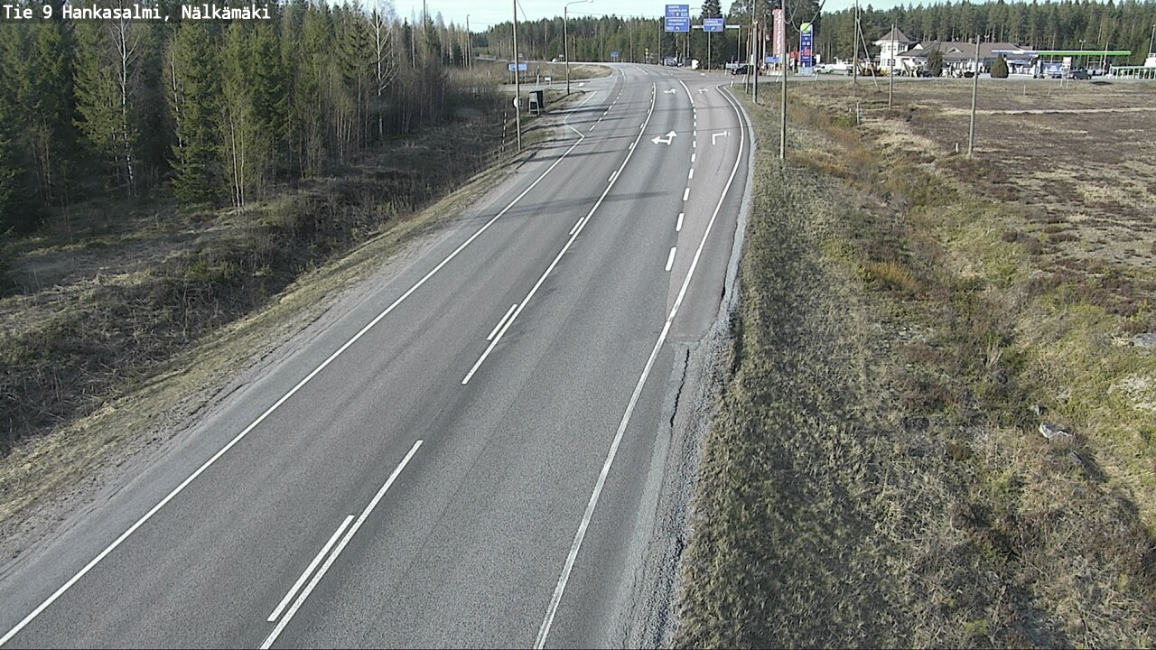Weather Camera Image Väg 9 Hankasalmi, Nälkämäki, Hankasalmi, Keski-Suomi