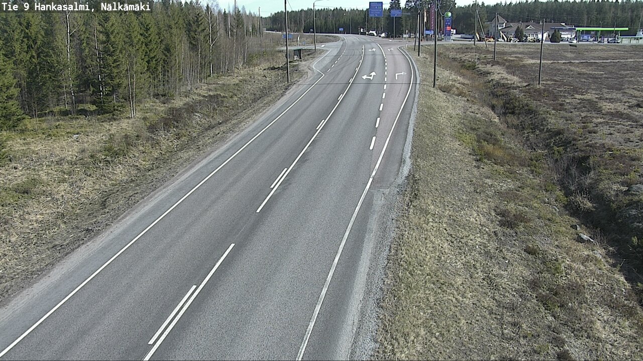 Weather Camera Image Väg 9 Hankasalmi, Nälkämäki, Hankasalmi, Keski-Suomi