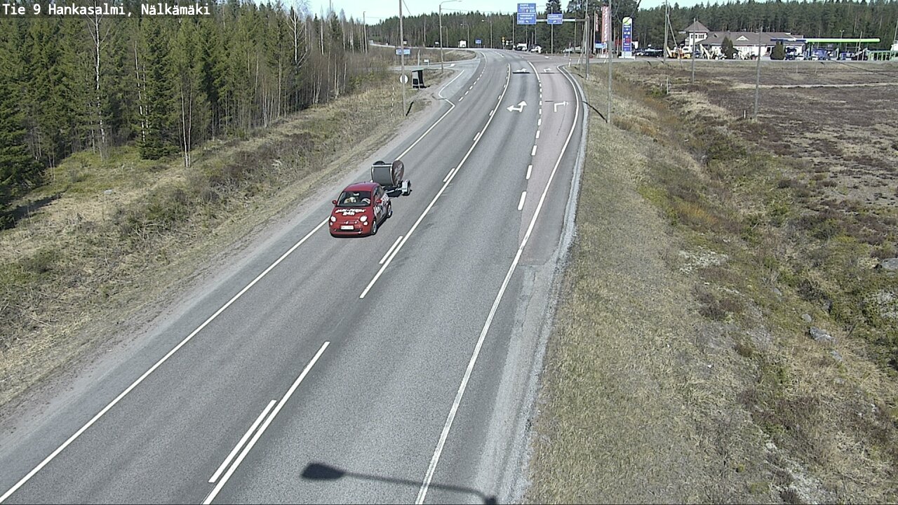 Weather Camera Image Väg 9 Hankasalmi, Nälkämäki, Hankasalmi, Keski-Suomi