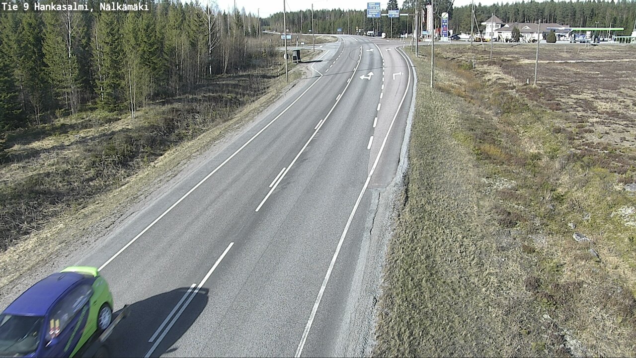 Weather Camera Image Väg 9 Hankasalmi, Nälkämäki, Hankasalmi, Keski-Suomi