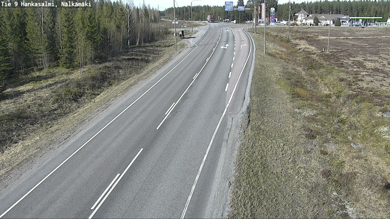 Weather Camera Image Väg 9 Hankasalmi, Nälkämäki, Hankasalmi, Keski-Suomi