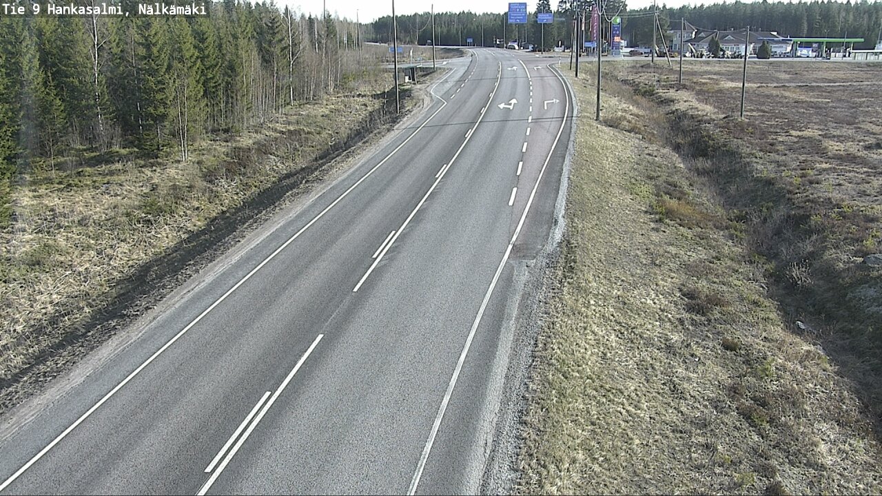 Weather Camera Image Väg 9 Hankasalmi, Nälkämäki, Hankasalmi, Keski-Suomi