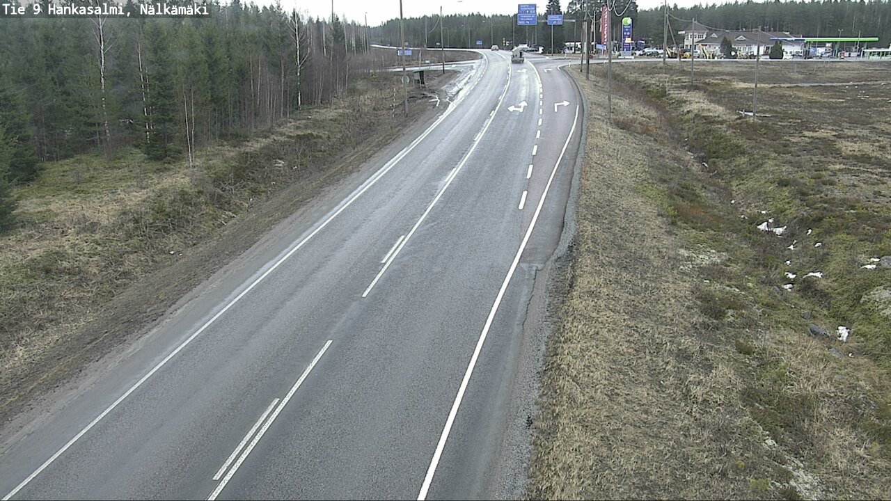 Weather Camera Image Väg 9 Hankasalmi, Nälkämäki, Hankasalmi, Keski-Suomi